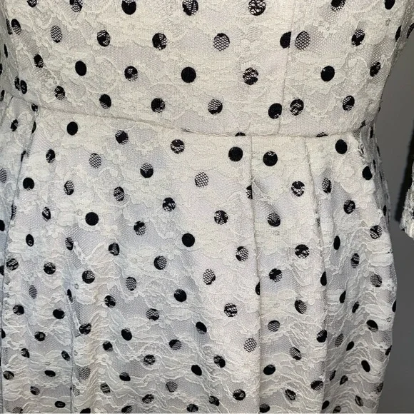 Betsy Johnson Lace Polka Dot Sweetheart Dress size 10 - Picture 5 of 5